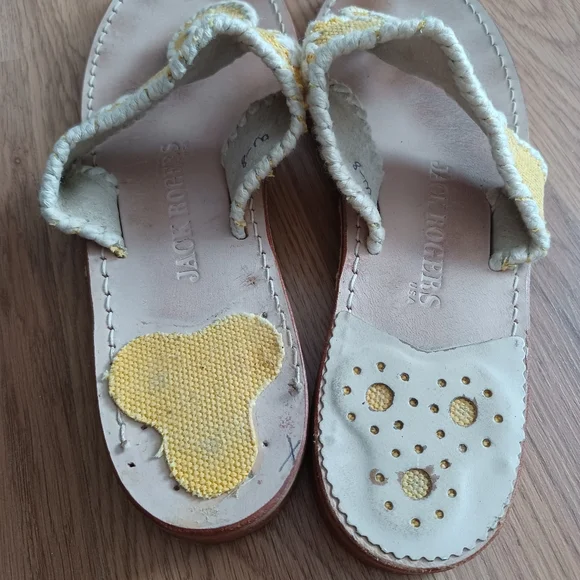 Jack Rogers Thong Sandals in Yellow - Picture 5 of 7